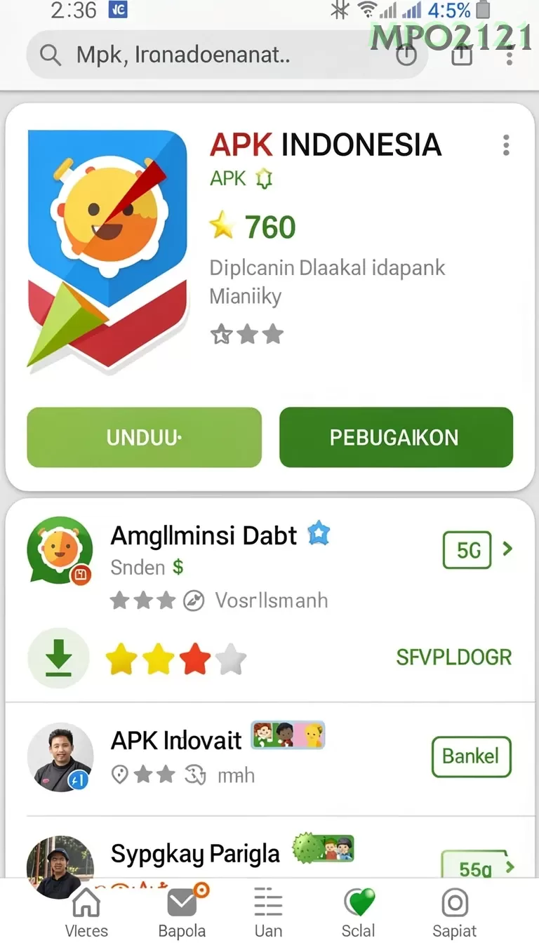 Cuplikan layar RP777 — pengaturan akun